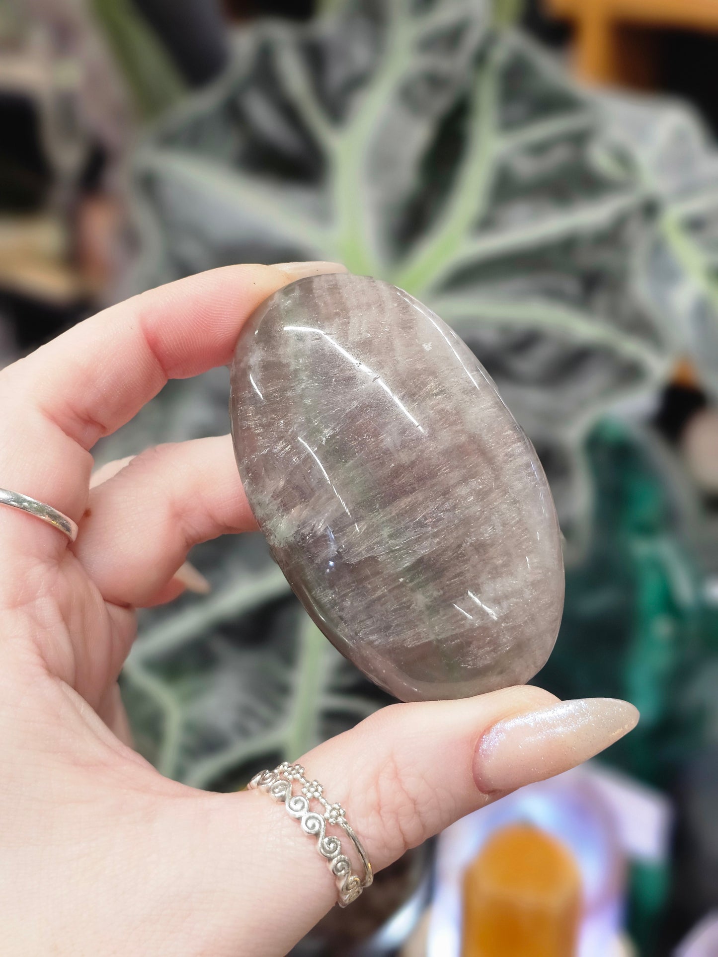 Rainbow Fluorite Palm Stone #2