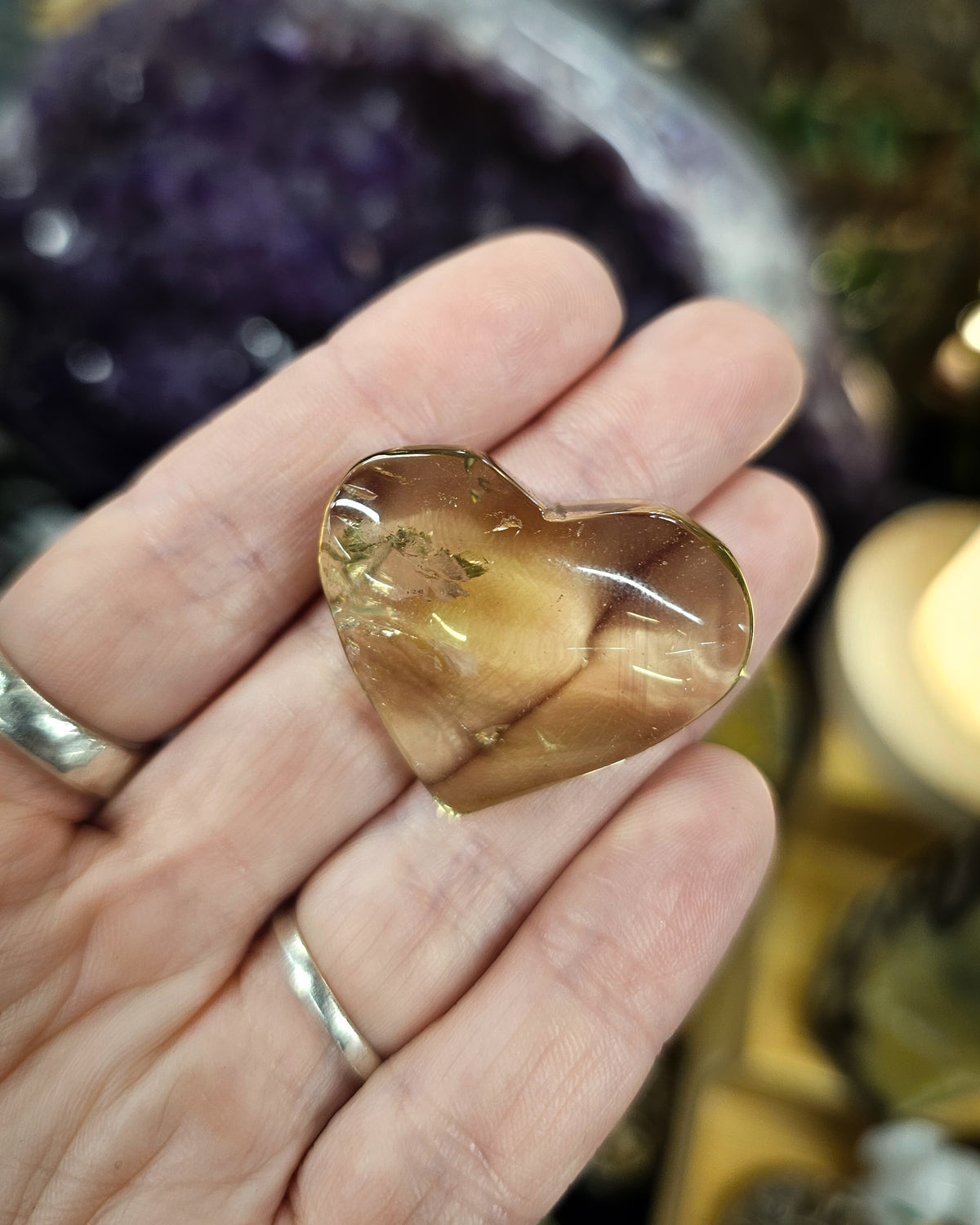 Small Citrine Heart