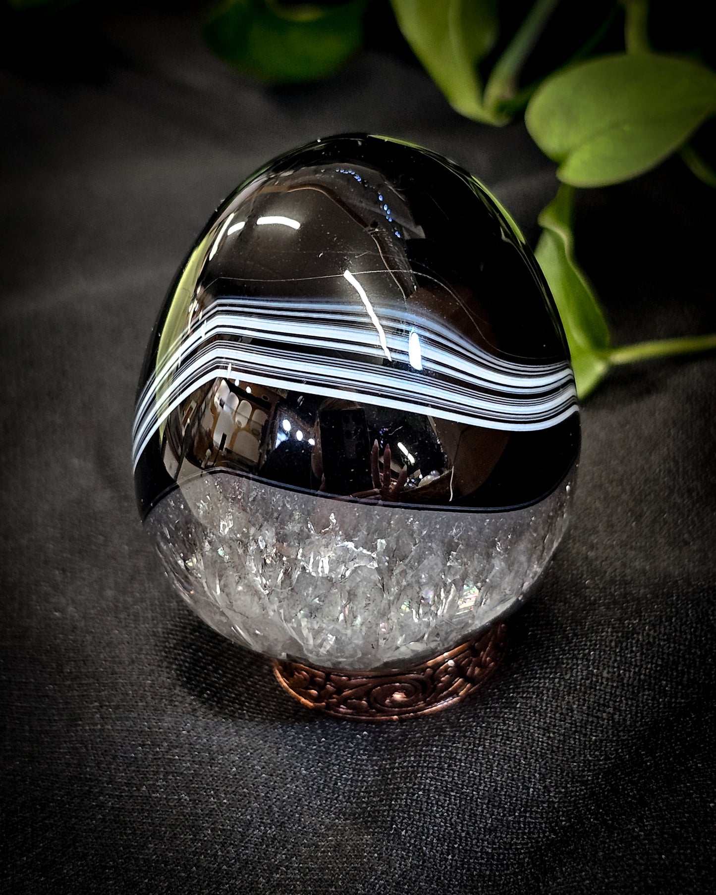 Black Banded Agate Egg #1