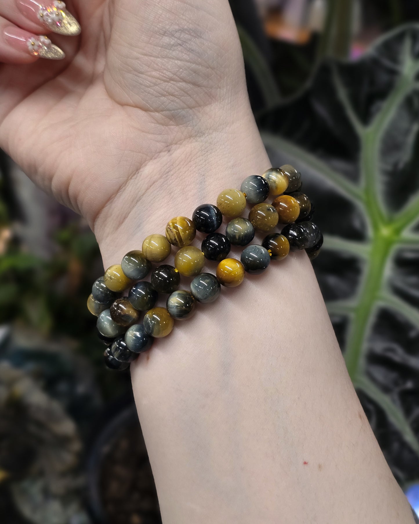 8mm Bicolour Tiger’s Eye Bead Bracelet