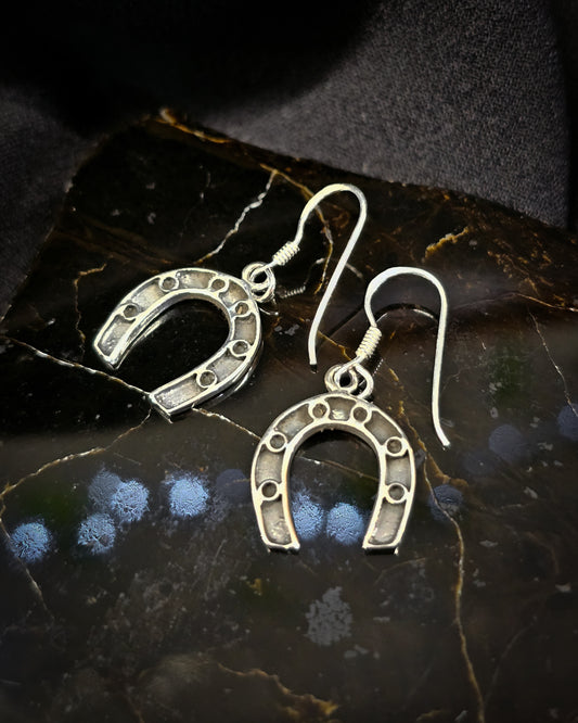 Sterling Silver Horseshoe Earrings