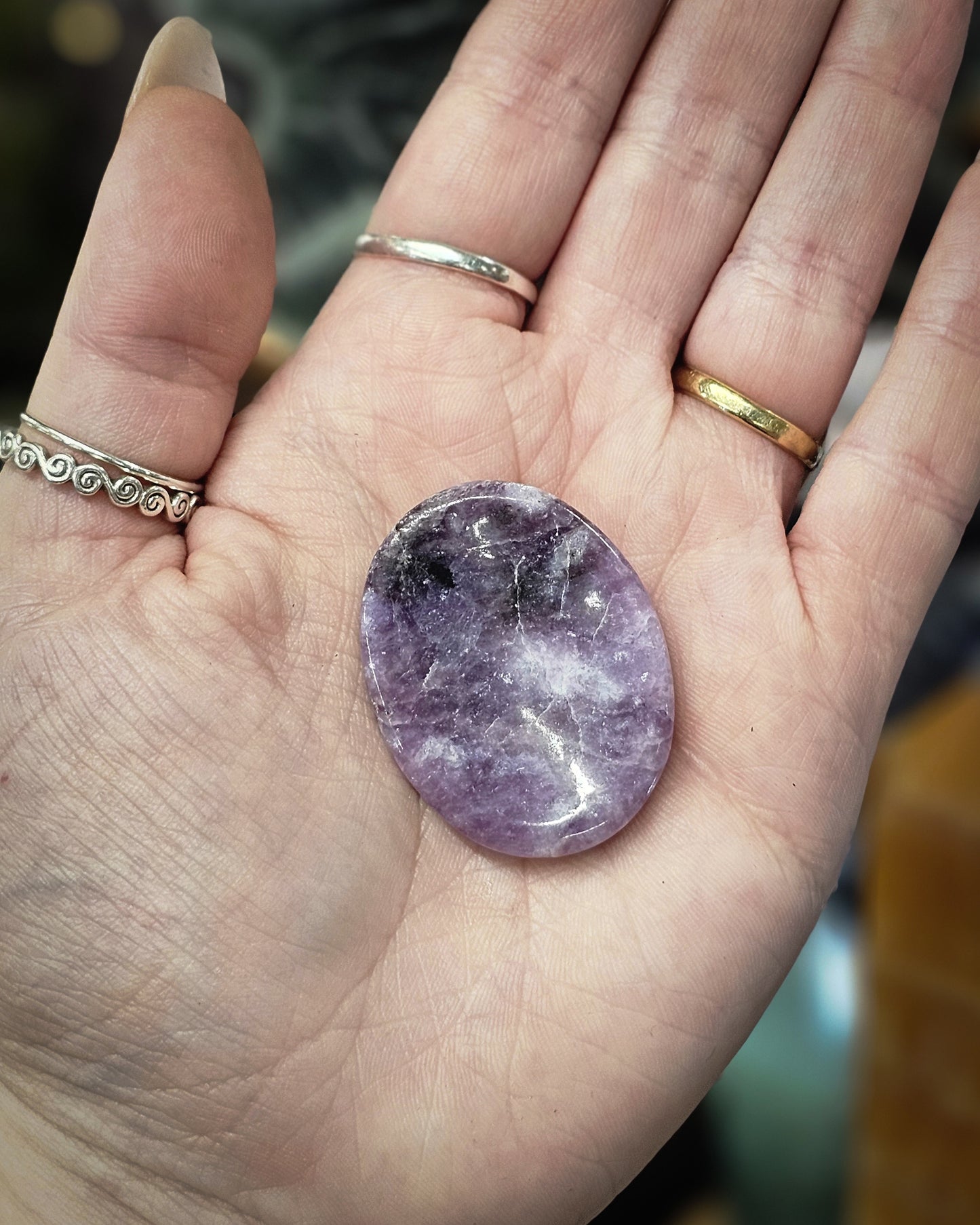 Lepidolite Worry Stone