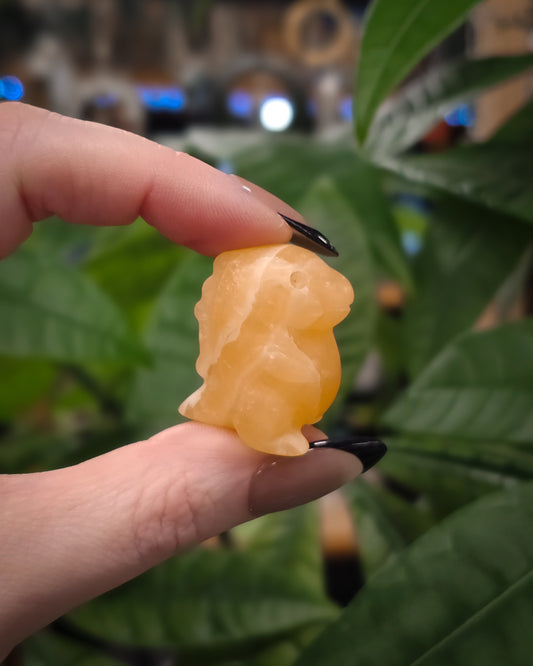 Orange Calcite Dinosaur