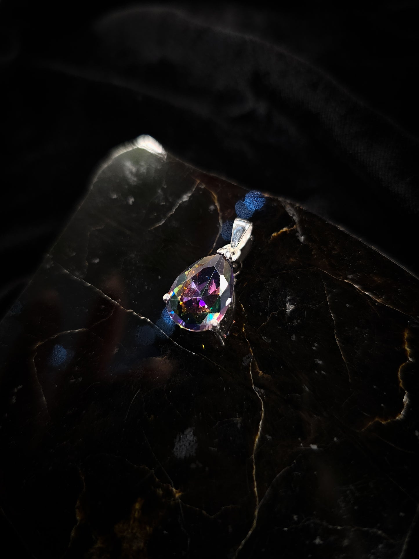Mystic Topaz Teardrop Pendant