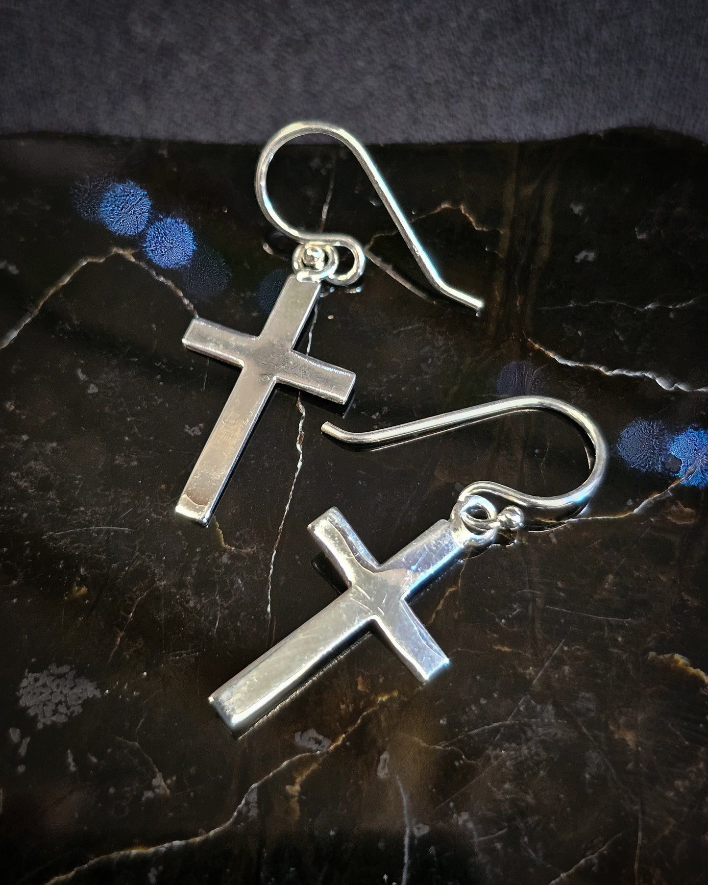 Sterling Silver Cross Earrings