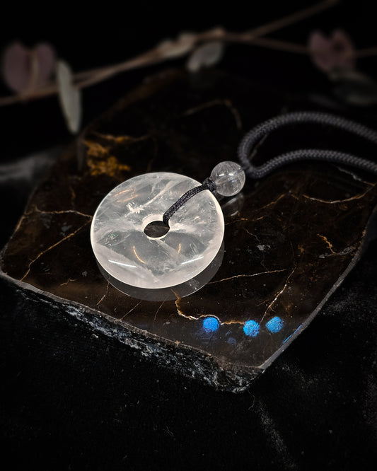 Clear Quartz Pi Stone Necklace