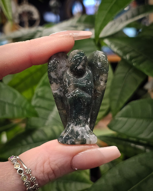 Moss Agate Angel