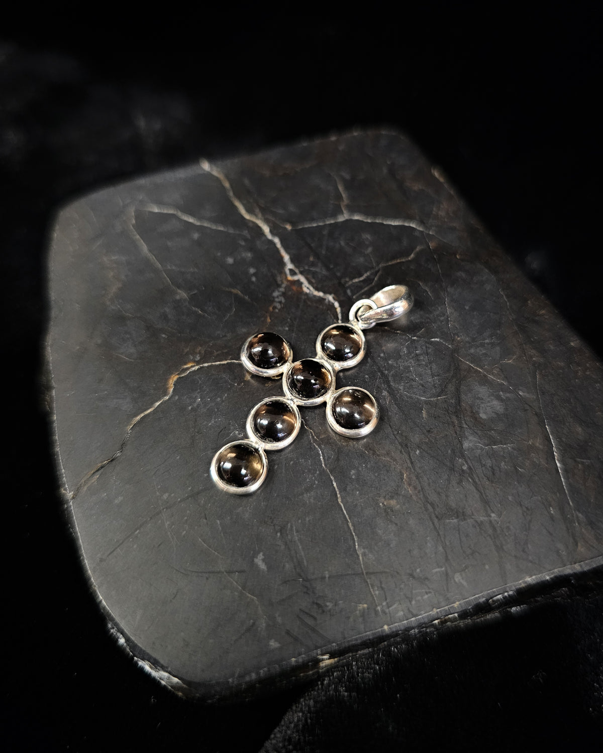 Smoky Quartz Cross Pendant