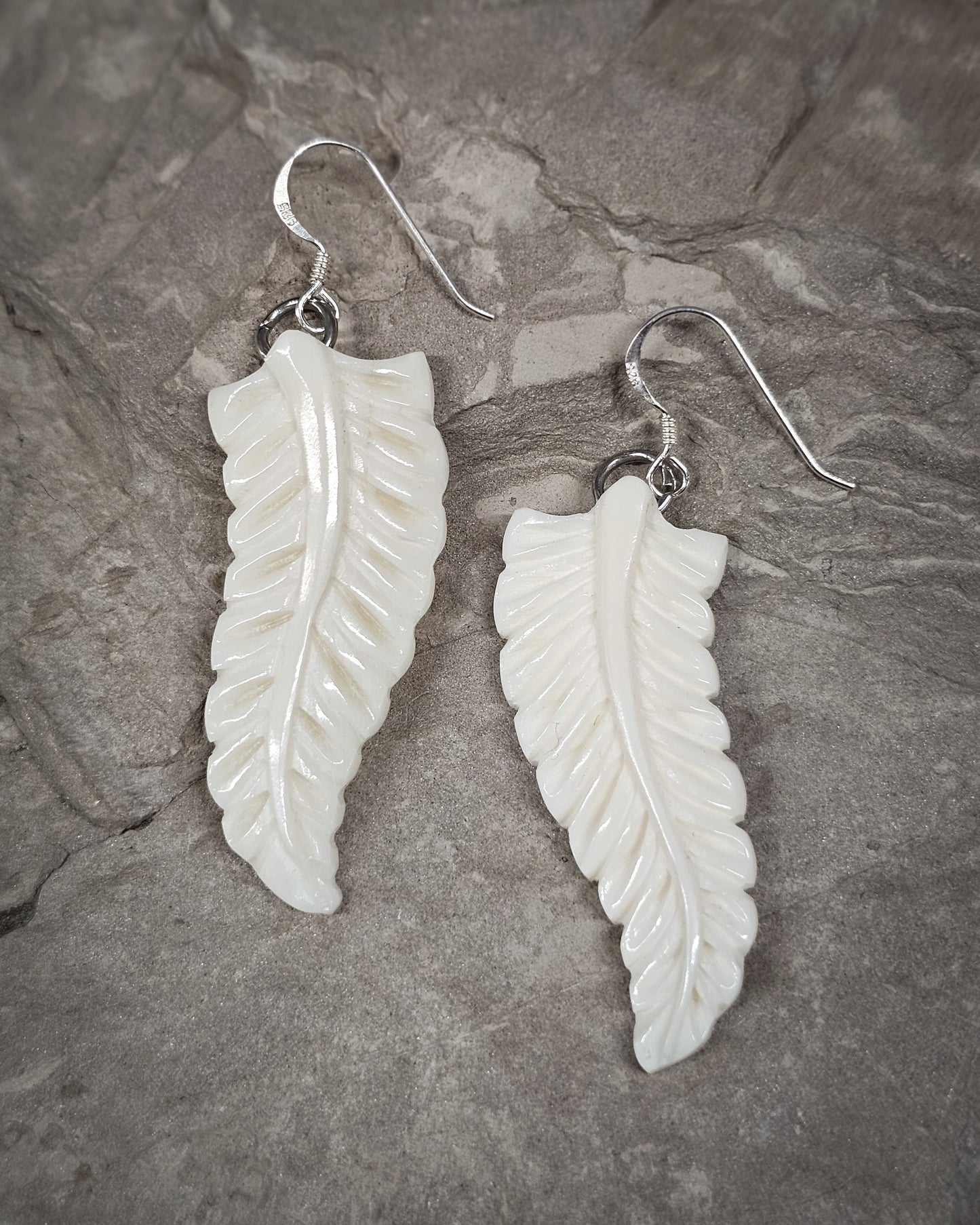 Pikopiko/Fern Bone Carving Earrings