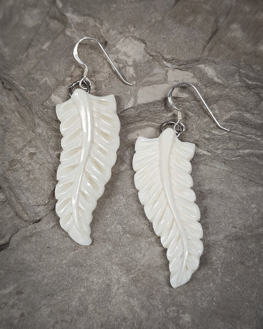 Pikopiko/Fern Bone Carving Earrings