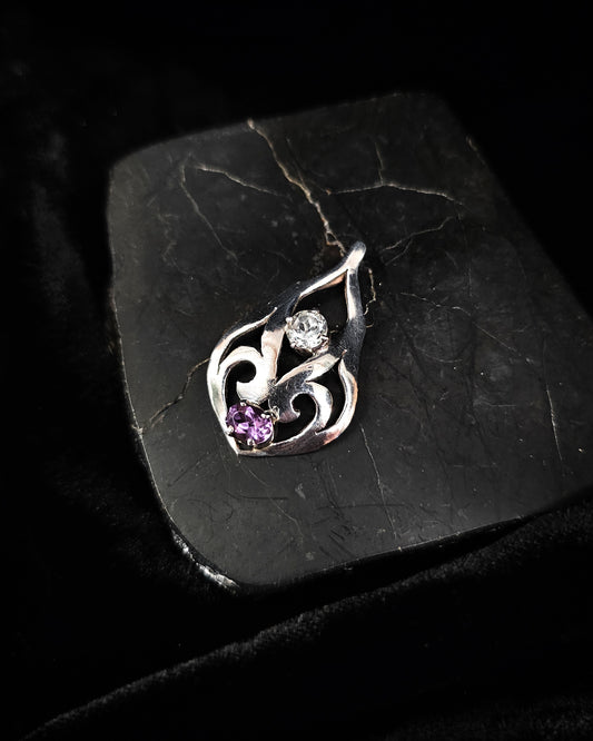 Amethyst & Clear Quartz Pendant