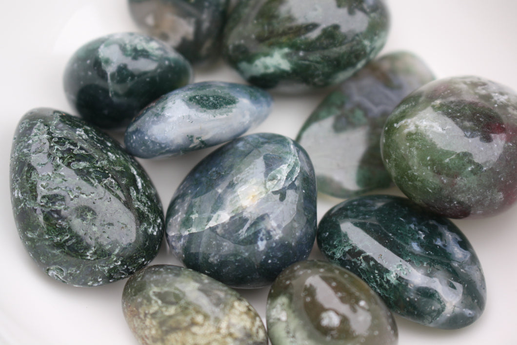 Moss Agate Tumblestone