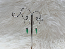 Load image into Gallery viewer, Green Aventurine Crystal Pendant Earrings
