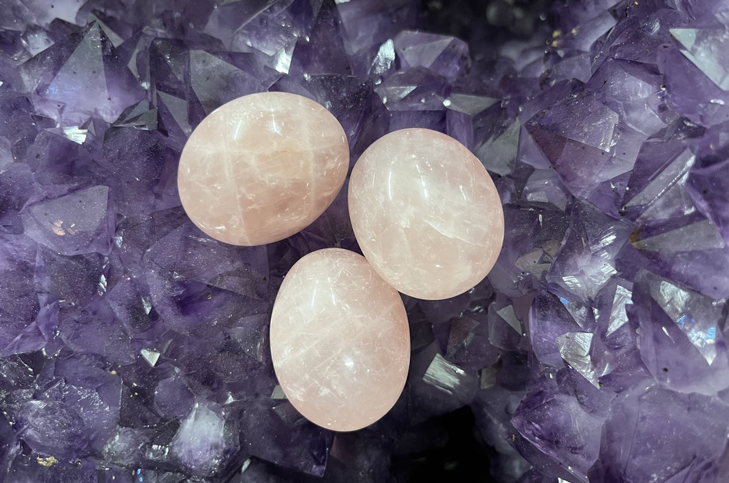 Rose Quartz Palm Stone